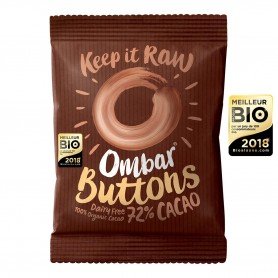 Buttons Chocolat Cru 72% Cacao 25g Bio