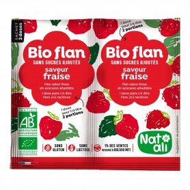 Bioflan fraise sans sucres ajoutés 8g bio