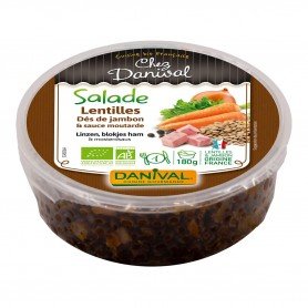 Photo Salade de lentilles-jambon 180g bio Danival