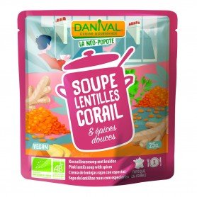 Soupe aux lentilles corail-épices douces 25cl bio