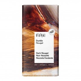 Photo Chocolat noir noisetté et nougat vegan 100g bio Vivani
