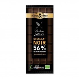 Photo Chocolat noir à pâtisser 56% 200g bio Saveurs et Nature