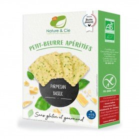 Photo Petits-beurres apéritifs parmesan-basilic sans gluten 80g bio Nature & Cie