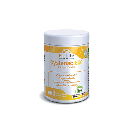 Photo Cysténac 600 : acide aminé soufré 60 gélules Be-Life
