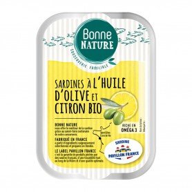 Sardines MSC à l'huile d'olive et citron Bio 115g