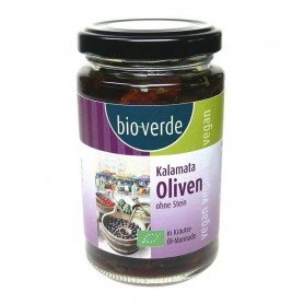 Photo Olives noires Kalamata dénoyautées à l'huile 200g bio Bio Verde