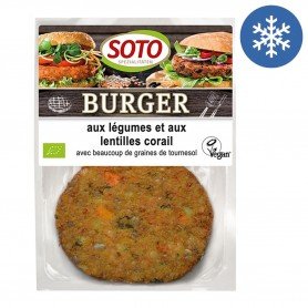 Burger aux légumes & lentilles corail vegan 2x80g bio