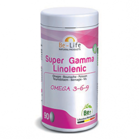 Photo Super Gamma linolenic (onage-bourrache-poisson) 90 capsules Be-Life