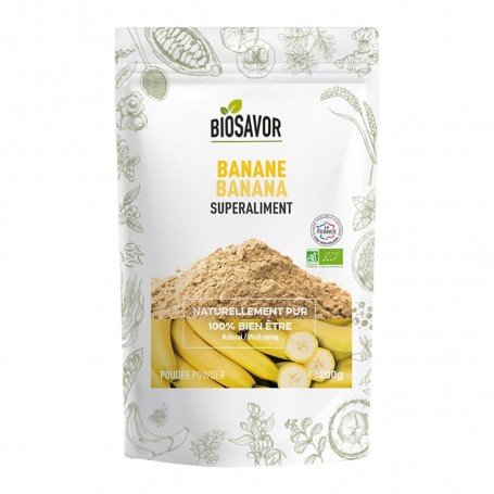 photo Mix Protéines Banane en poudre 400g bio Biosabor