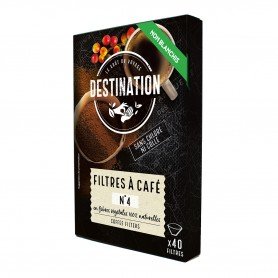 Photo Filtres a Café n°4 degradables bruns x40 Bio par Destination