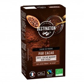 Photo Cacao 100% (maigre 10%-12% mg) 500g Bio par Destination