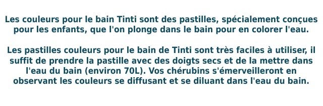 Texte présentation couleur pour le bain