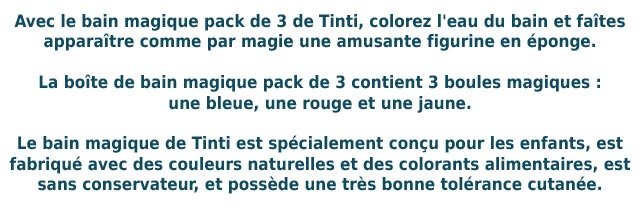 Texte présentation Bain magique Tinti